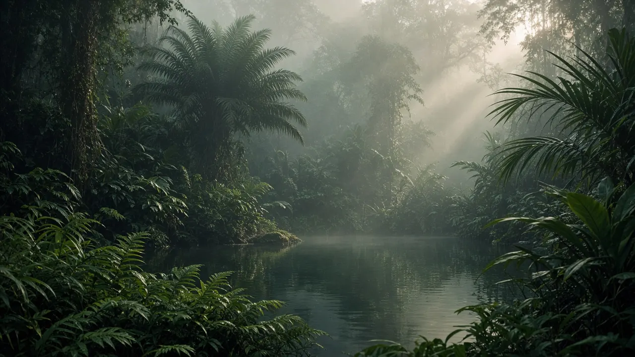 Warm light over a tranquil wellness setting