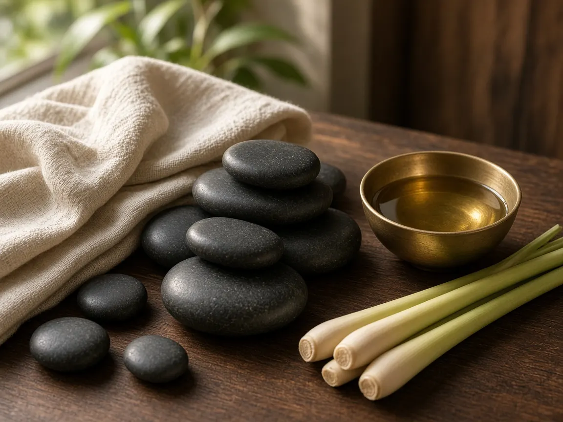 A quiet treatment room prepared for a Thai massage